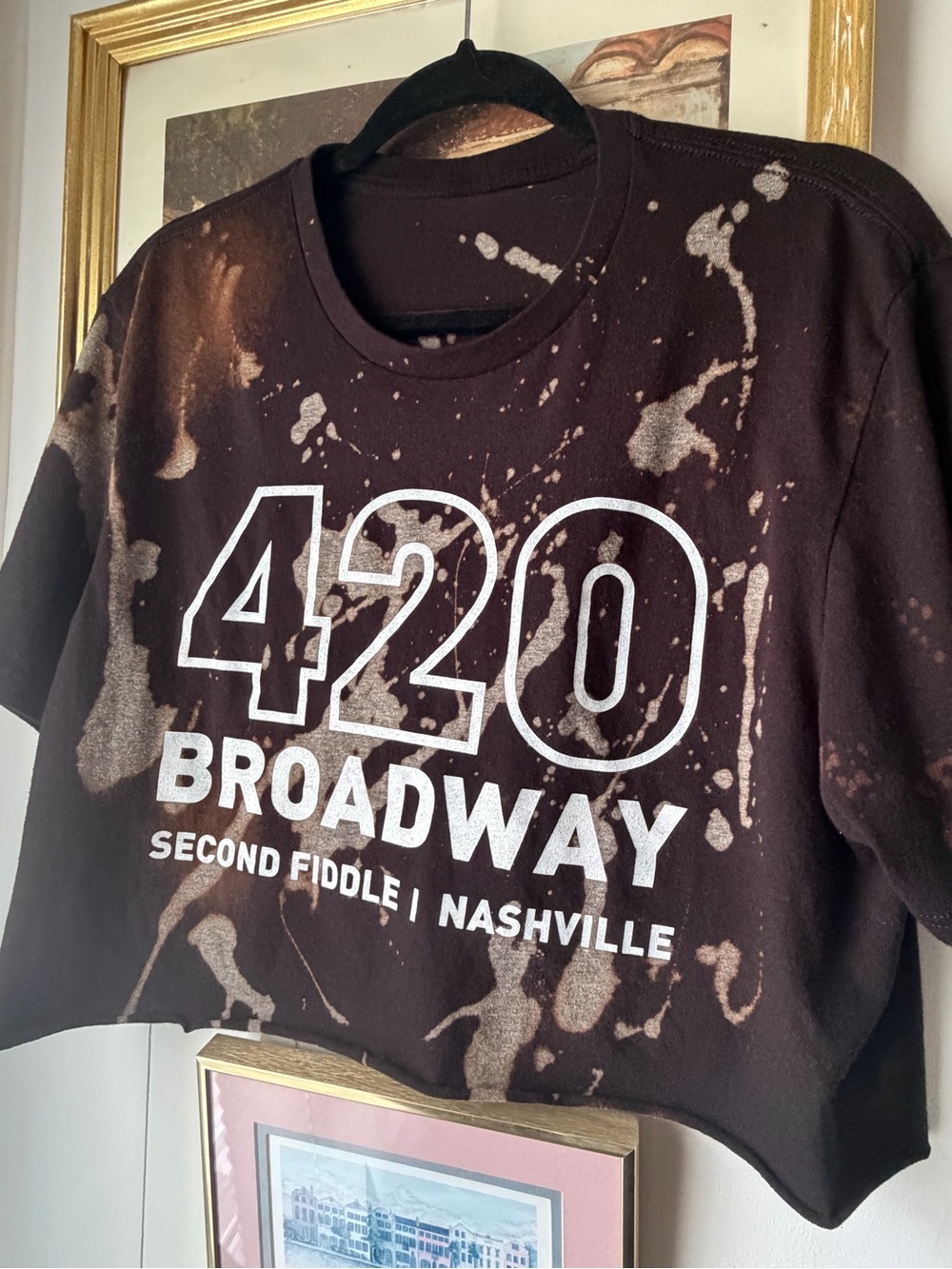 Custom 420 Broadway Second Fiddle Nashville Crop Tee